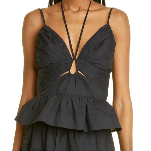 NWT Ulla Johnson Essie Peplum Top Noir (Black) - Picture 8 of 16